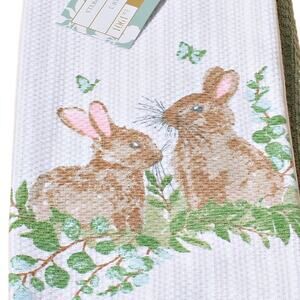 House & Garden Kitchen Towels 100% Cotton Bunny Farmhouse Cottage Sweet